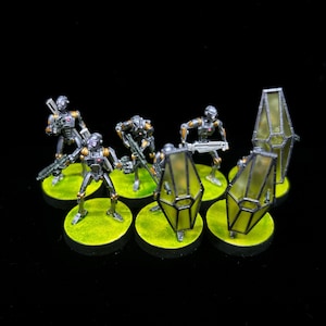 Miniature dipinte dei Droid Commandos della serie BX di Star Wars Legion