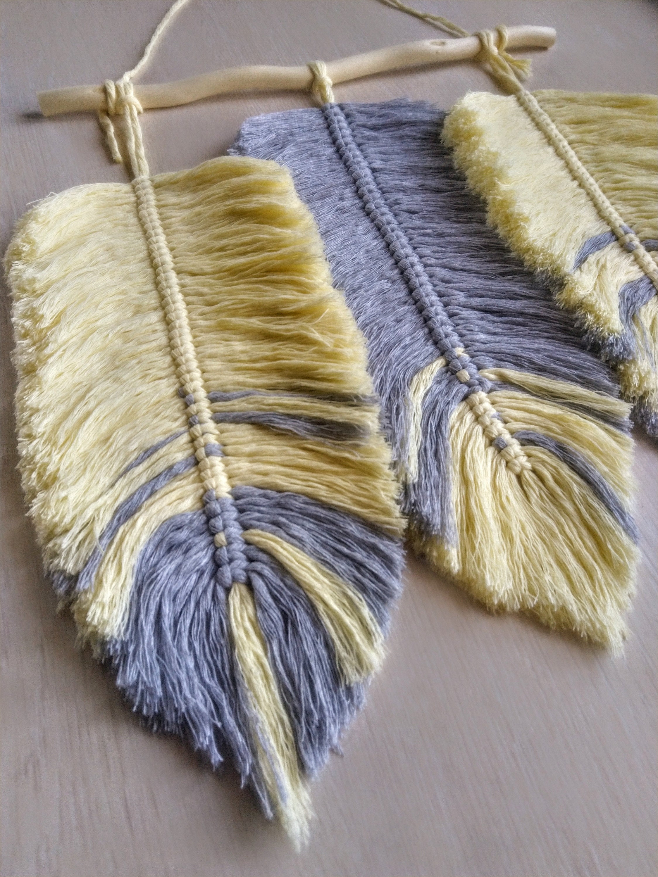 Printable Macrame Feather Template