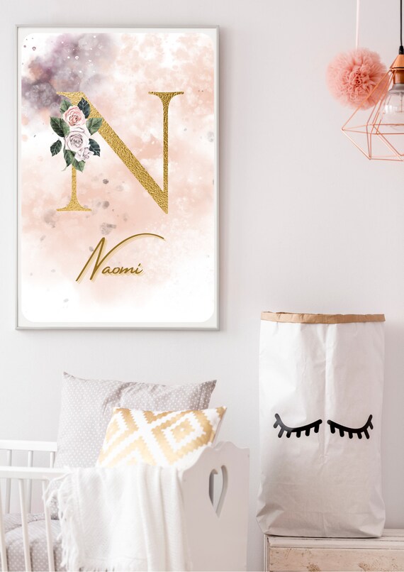 Personalised Name Wall Art Nursery Decor Digital Download Etsy