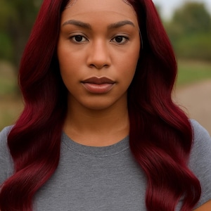 Lace Front Wig Human Hair 13x4 Body Wave HD Glueless Pre-Plucked Brazilian Virgin Hair Wigs for Women 26&quot; 99J Burgundy, #4 Brown or Platinum