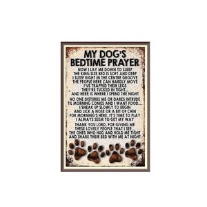 My Dogs Bedtime Prayer Pet Lovers Home Decor Gift AI Enhanced Versatile Digital Designed Instant Download PNG File Fairycore Cottagecore DIY