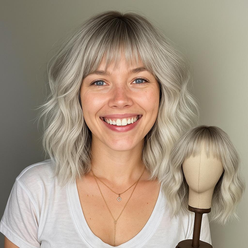 Put On and GO! Body Wave Pre Plucked Synthetic Wig | Bob Wig with Bangs | Pretty Wig Gift | Heat Resistant Hair in Your choice of colors