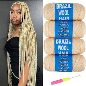 Various Colours: Brazilian Wool Hair, Faux Locks, Braids, Twists, Knitting  Brazil Wool. Yarn 