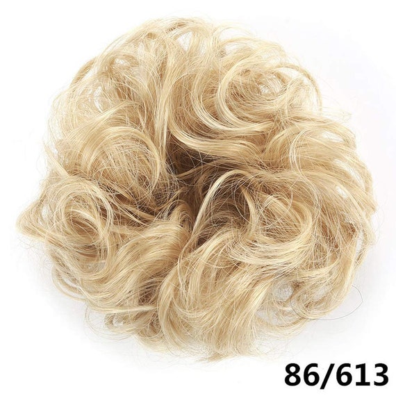 Human hair pieces buns cheap