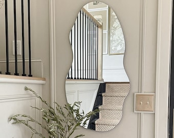Irregular Mirror Home Decor , Abstract Mirror Wall Hang , Aesthetic Mirror Home Design