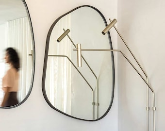 Handmade Asymmetrical Irregular Unique Aesthetic Mirror - Modern Wall Decor