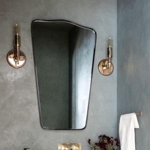 Elen Irregular Italian Mirror Bathroom Decor Asymmetrical Mirror Luxury Form Aesthetic Mirror Wall Decor