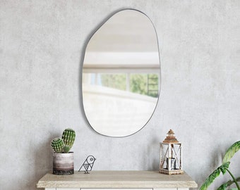 Irregular Mirror Luxury Design,Aesthetic Mirror Wall Decor,Asymmetrical Mirror Home Decor