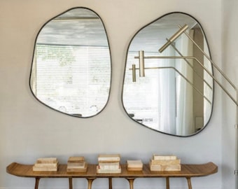 Asymmetrical Mirror, Triangle Mirror, Irregular Mirror, Aesthetic