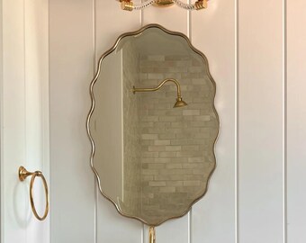 Elegant Irregular Mirror Home Decor Bathroom Design Asymmetrical Mirror Unique Custom Mirror