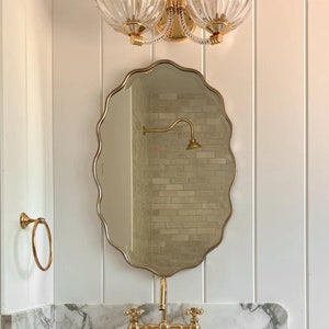 Gold frame  color Irregular mirror