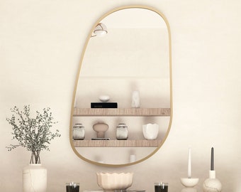 Cera Irregular Wall Mirror Asymmetrical Home Design Mirror Aesthetic Unique Bathroom Mirror