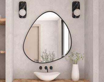 Stern unregelmäßiger Badezimmer-Viskosespiegel asymmetrischer eleganter Schlafzimmer-Spiegel Aeshetic Einzigartiger Spiegel