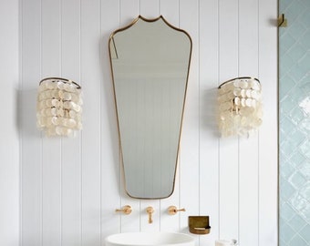 Itana Irregular Italian Style Bathroom Mirror Asymmetrical Wall Mirror Luxury Home Mirror