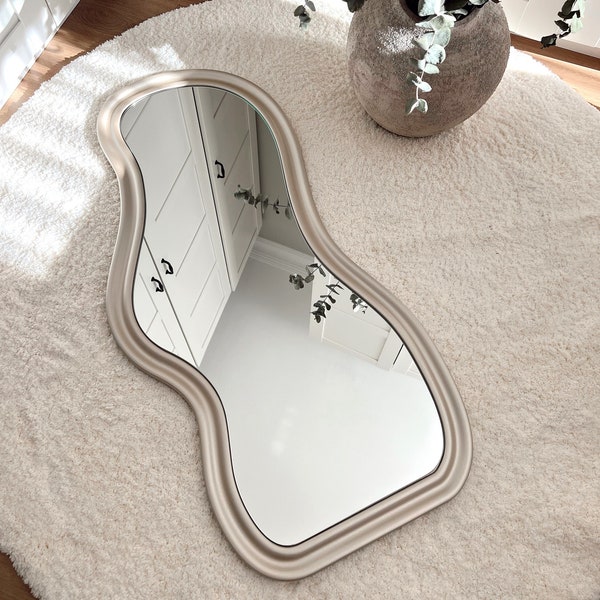 Sera Irregular Wavy Mirror Asymmetrical Home Decor Aesthetic Wall Mirror