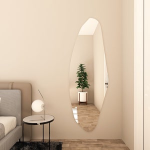 Ina Irregular Full Length Wall Mirror Home Decor Asymmetrical Mirror Aesthetic Body Mirror