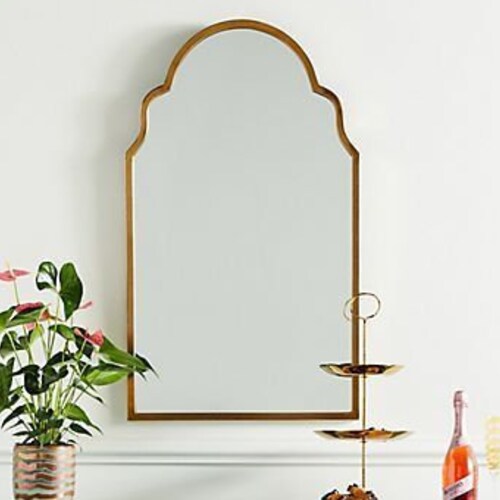 Irregular Mirror Home Decor Asymmetrical Gold Mirror Wall Etsy
