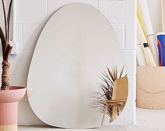 Asymmetrical Egg Mirror Home Decor,Irregular Mirror,Aesthetic Mirror Wall Decor,Home Decoration