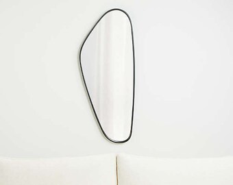 Tall Aesthetic Mirror Wall Decor , Asymmetrical Mirror Home Decor, Irregular Mirror Interior Design