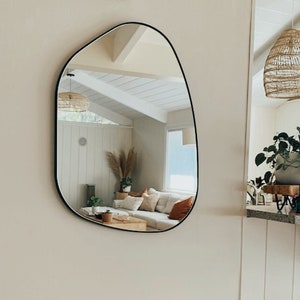 Irregular Mirror Home Decor, Asymmetrical Wall Decor, Aesthetic Mirror Wall Hanging, Bathroom Mirror