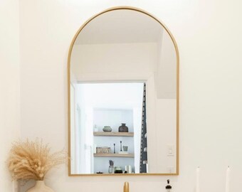 Cecilia Arched Asymmetrical Mirror - Bathroom Wall Irregular Mirror Aesthetic Home Decor Mirror