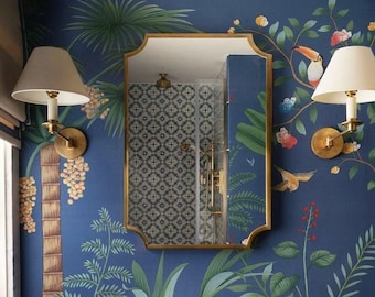 Rectangular Asymmetrical Mirror Wall Decor Designer Unique Mirror Irregular Home Mirror