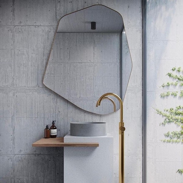 Angle Irregular Home Mirror Asymmetrical Angular Wall Decor Aesthetic Luxury Modern Mirror