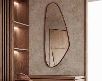 Handmade Irregular Asymmetric Mirror - Unique and Modern Wall Decor