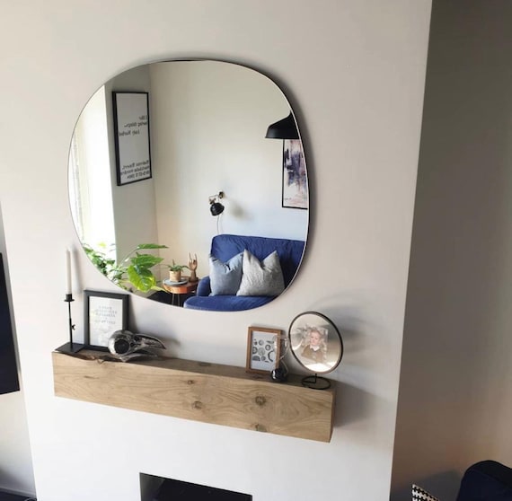 Ufisy Irregular Mirror Wall Decor Home Design Asymmetrical Decorative Wall Hanging Aesthetic Accessory