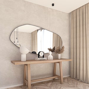 Biga Asymmetrical Mirror Home Decor Aesthetic Wall Mirror Bathroom Design Irregular Custom Design Mirror image 5