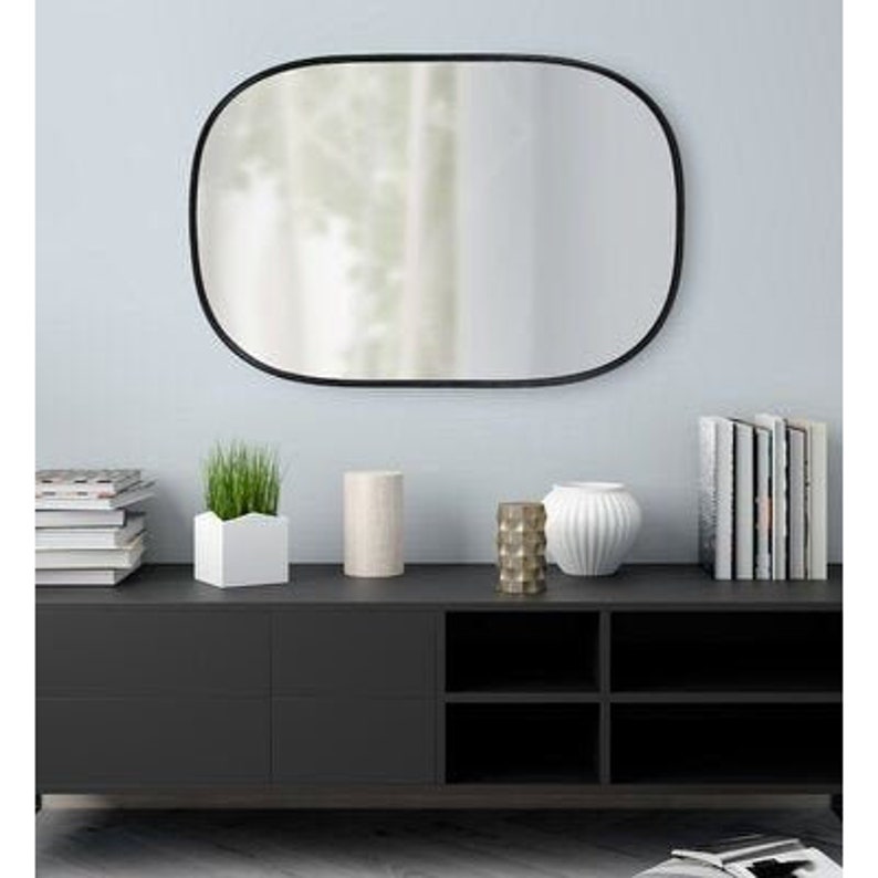 Rectangle Wall Mirror Irregular Home Mirror Asymmetric Home Design Mirror Aesthetic Decor Wall Art image 3