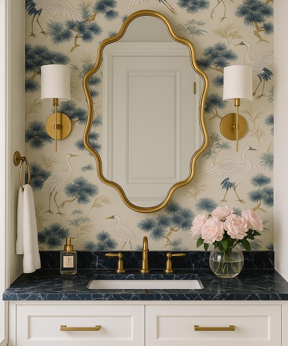 Dubai Irregular Mirror Asymmetrical Classic Mirror Bathroom Mirror Vanity Mirror Home Decore Aesthetic Mirror
