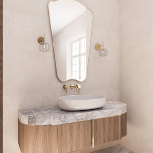 Italian Style Irregular Home Mirror Asymmetrical Design Bathroom Mirror Aesthetic Shape Italy Mirror image 10
