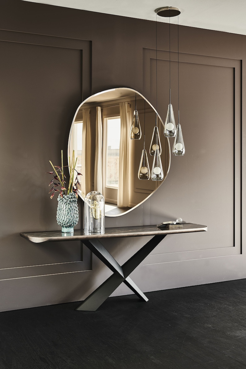 Asymmetrical Mirror Home Decor,Irregular Mirror,Aesthetic Mirror Wall Decor image 2