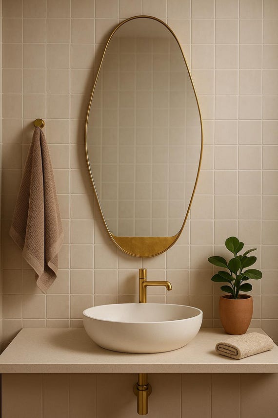 Tampa Irregular Mirror Home Decor , Asymmetrical Wall Mirror , Aesthetic Mirror Custom Design Mirror