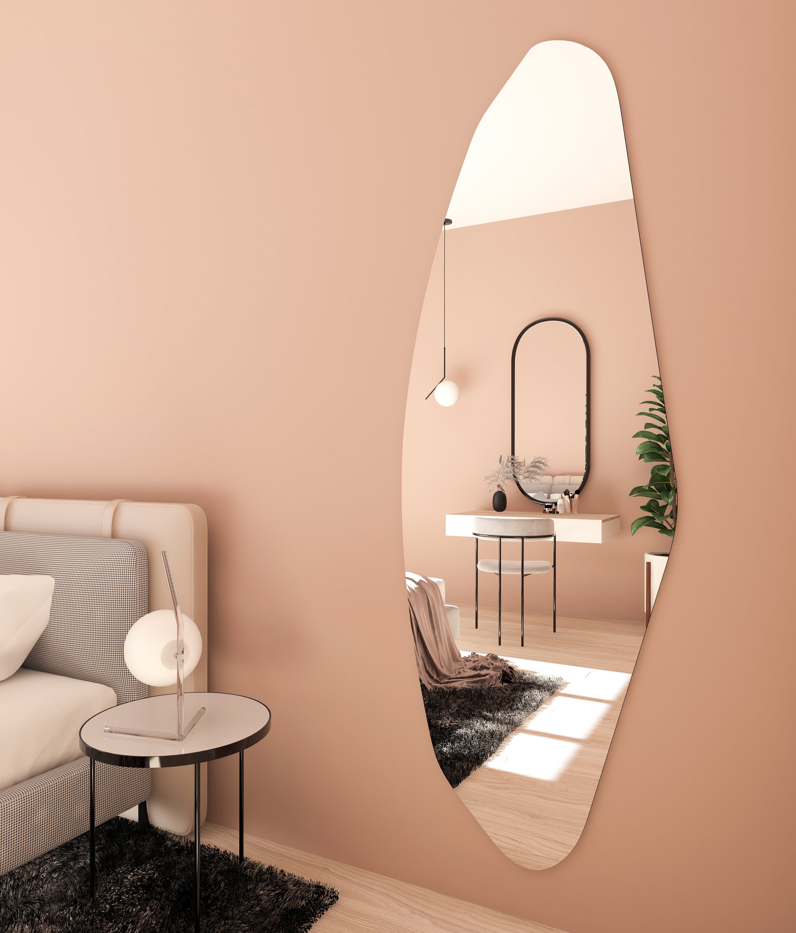 Ina Irregular Full Length Wall Mirror Home Decor Asymmetrical, irregular mirror - Vimarsana News