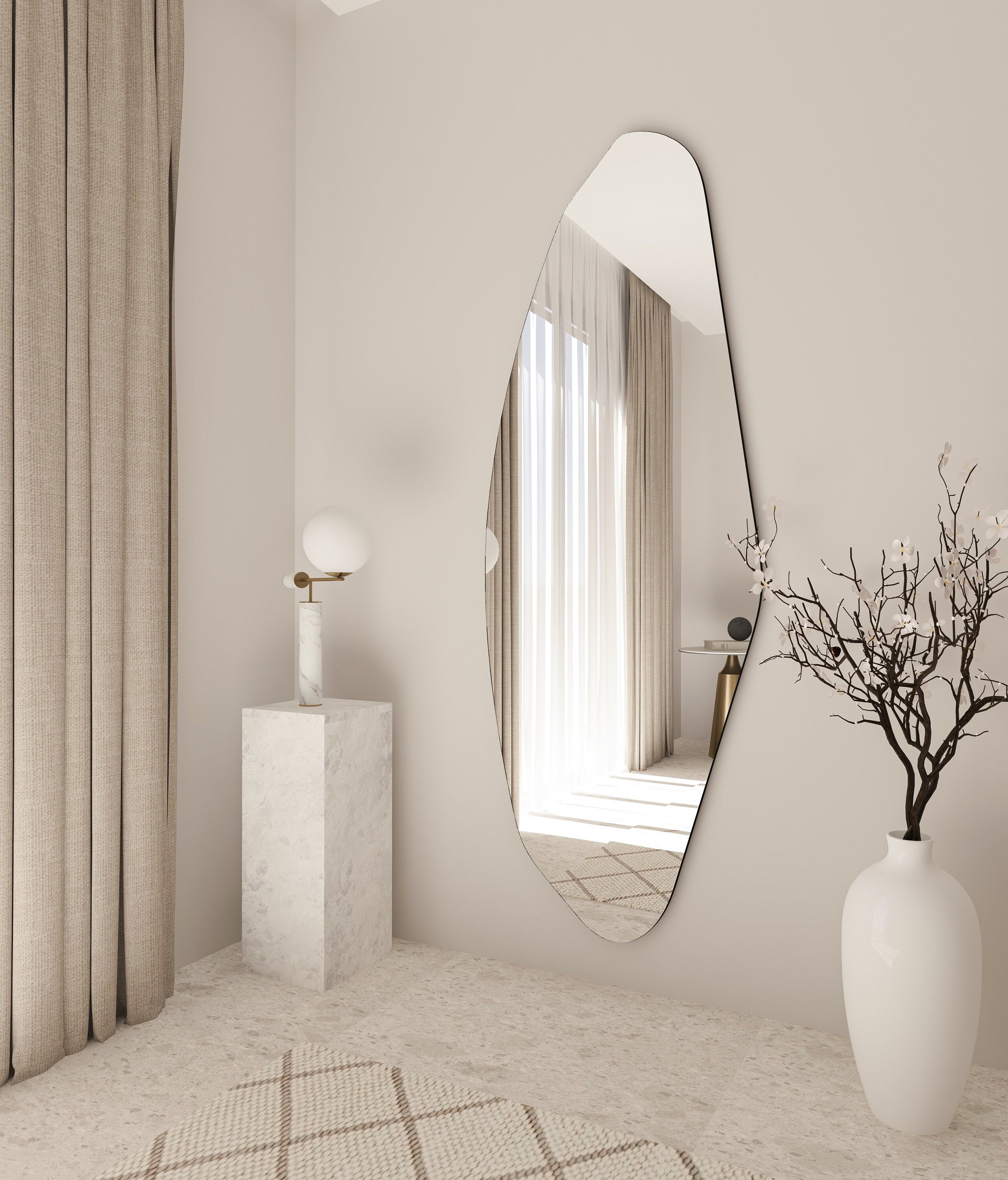 Roberto Irregular Shaped Extra Large Full Length Mirror 160 x 115 cm, – The  Mirror House