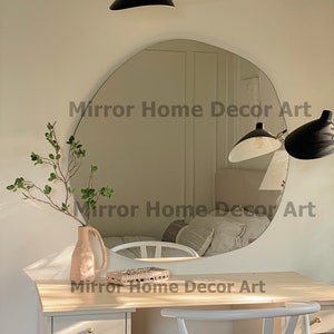 Asymmetrical Mirror Home Decor,Irregular Mirror,Aesthetic Mirror Wall Decor image 9