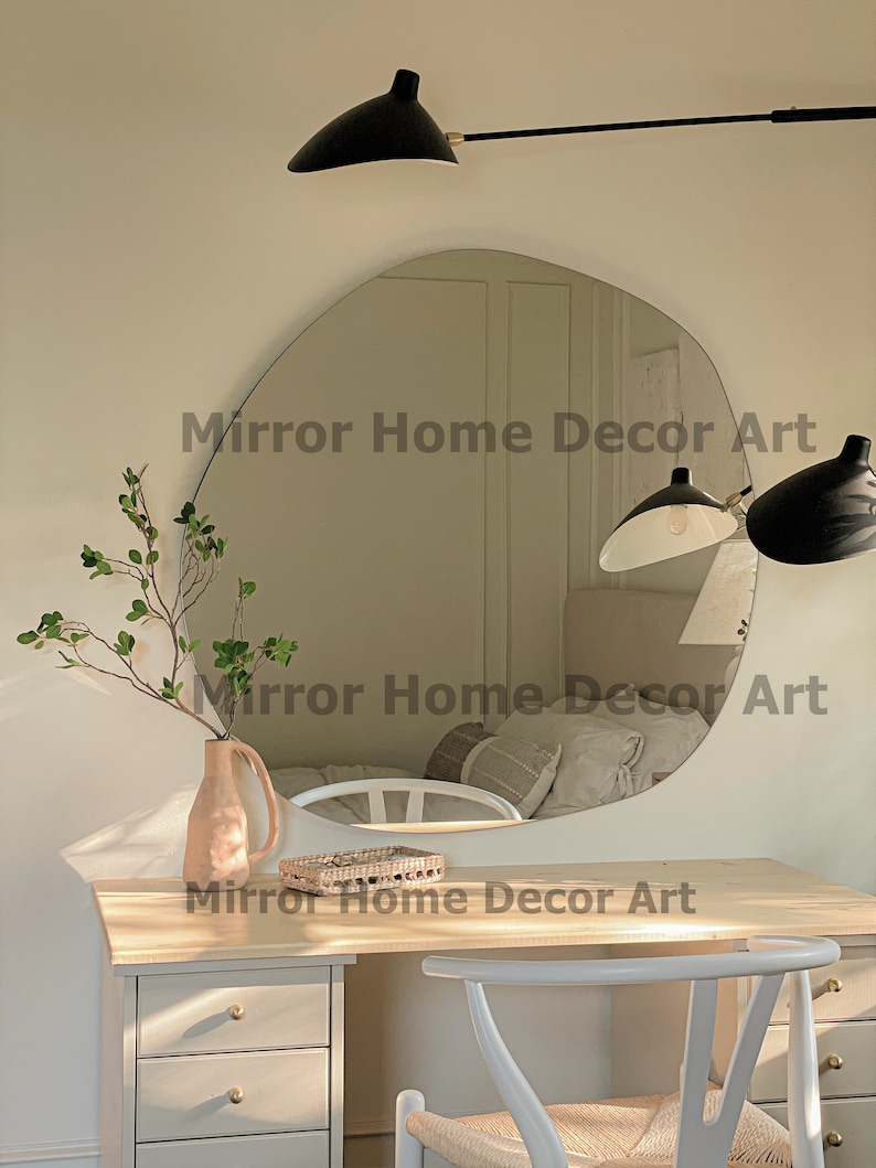 Asymmetrical Mirror Home Decor,Irregular Mirror,Aesthetic Mirror Wall Decor image 9