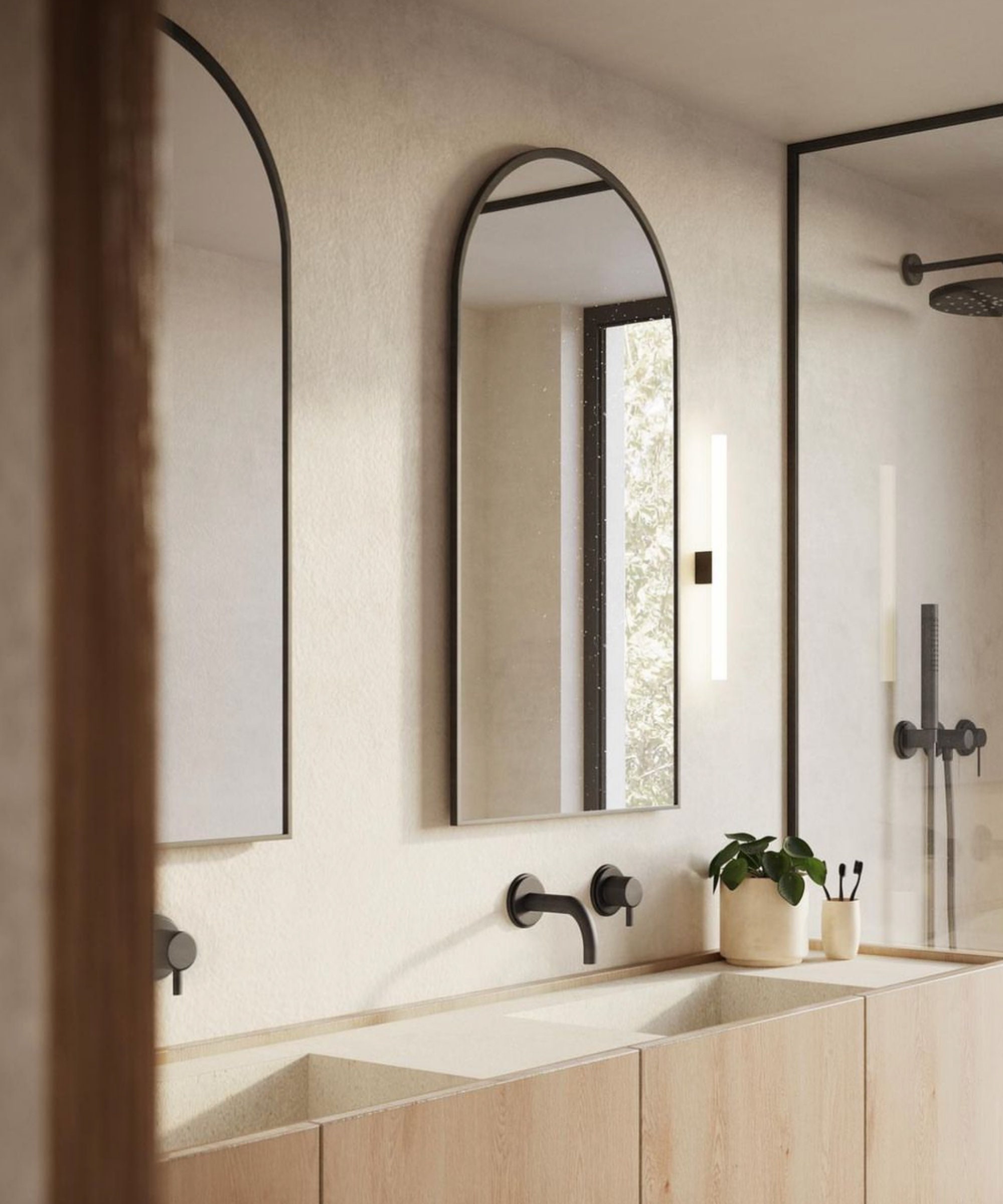 Irregular Bean Wall Mirror Home Decor Asymmetrical Unique Mirror Bathroom  Mirror