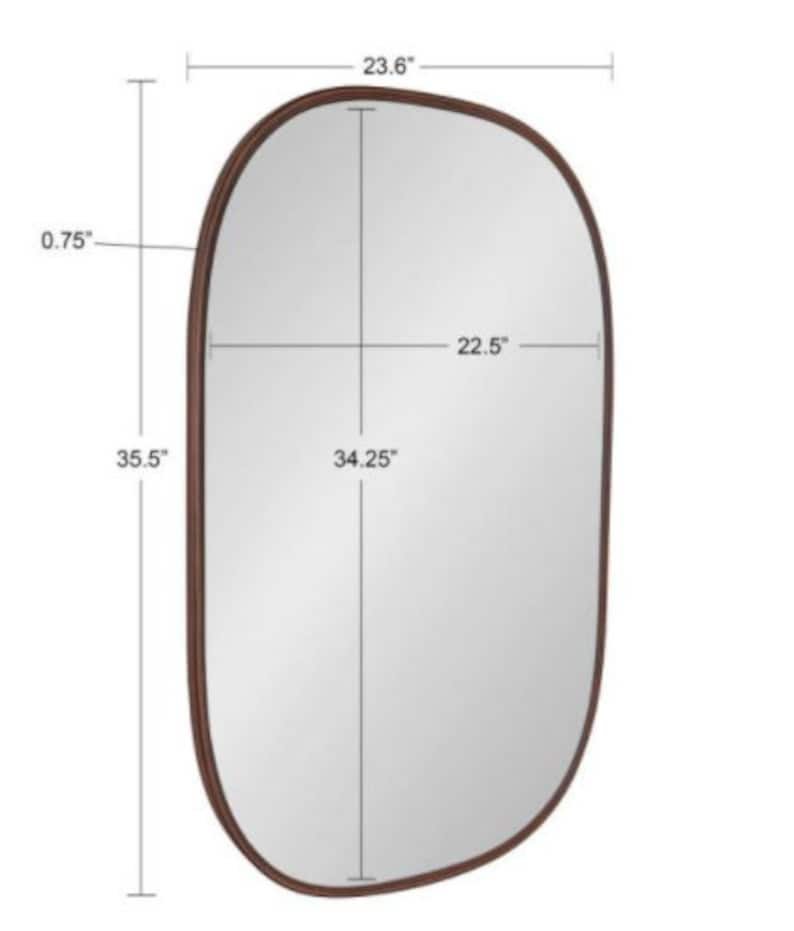 Rectangle Wall Mirror Irregular Home Mirror Asymmetric Home Design Mirror Aesthetic Decor Wall Art image 6