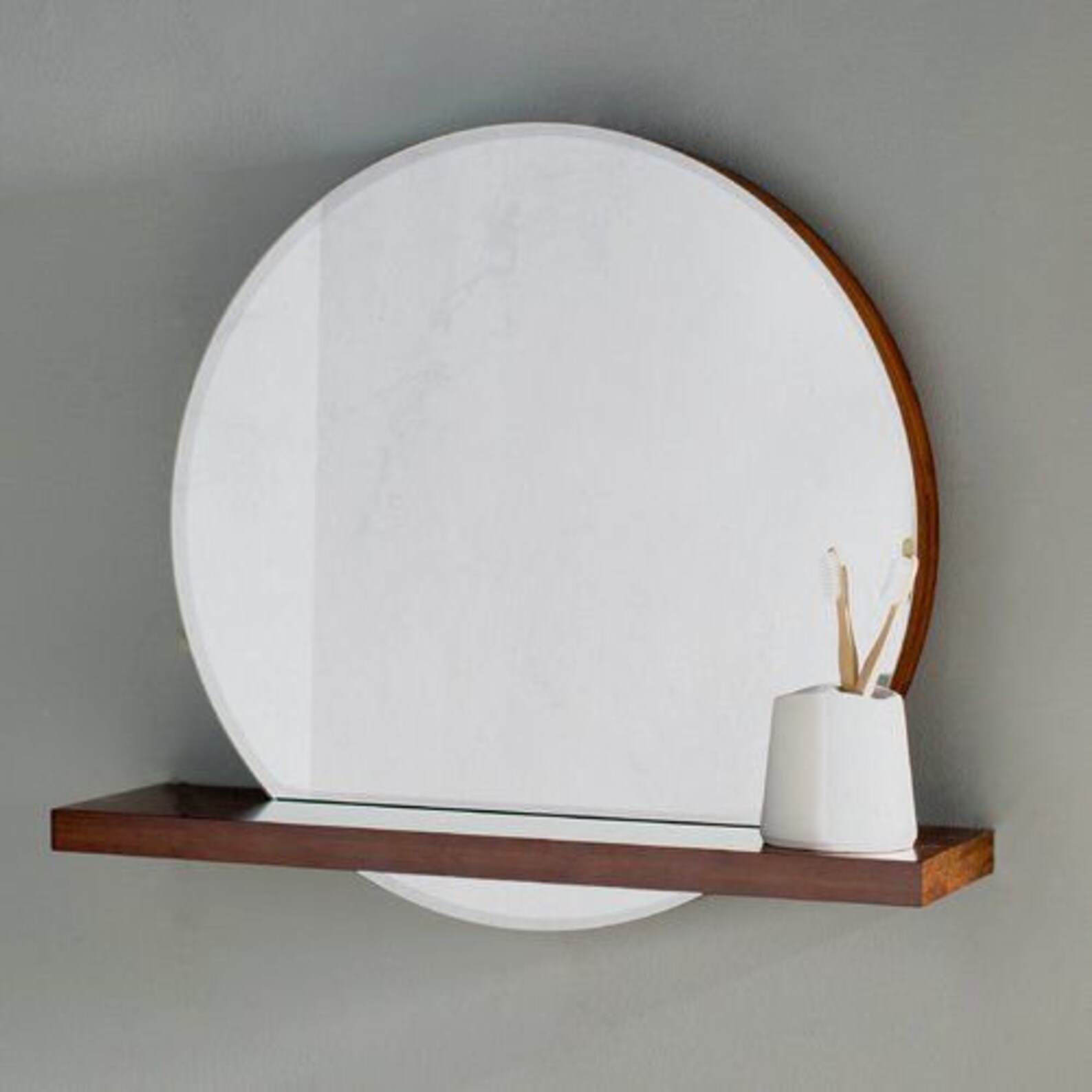 Mirror With Wood Shelfshelf Mirrorwooden Shelf and Mirror | Etsy