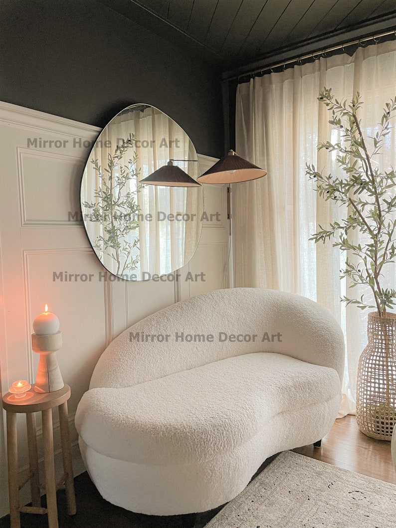 Asymmetrical Mirror Home Decor,Irregular Mirror,Aesthetic Mirror Wall Decor image 8