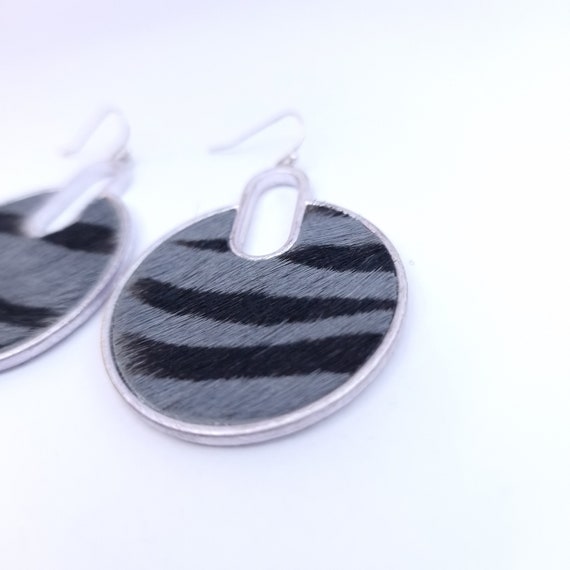 Vintage Zebra Earrings | Animal Print Earrings | … - image 7