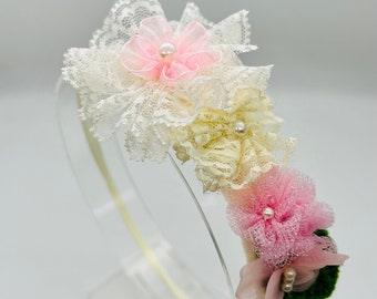 Lis flower headband/ hairband/ nylon hairband