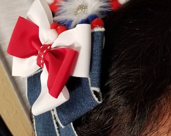 July  bows four/ Hairbow July4/