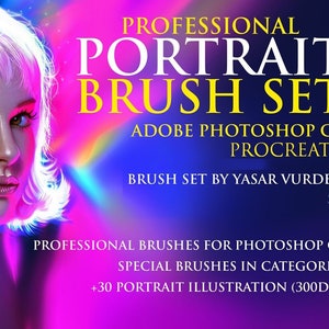 Portrait Brushes for Photoshop and Procreate