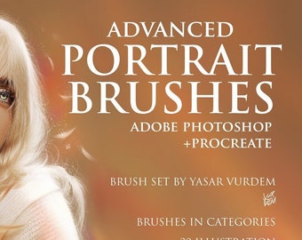 Advanced Portrait Brushes for Photoshop and Procreate