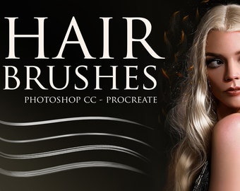 Hair Brushes for Photoshop and Procreate