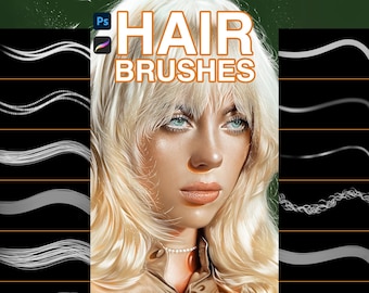 Hair Brushes for Photoshop and Procreate